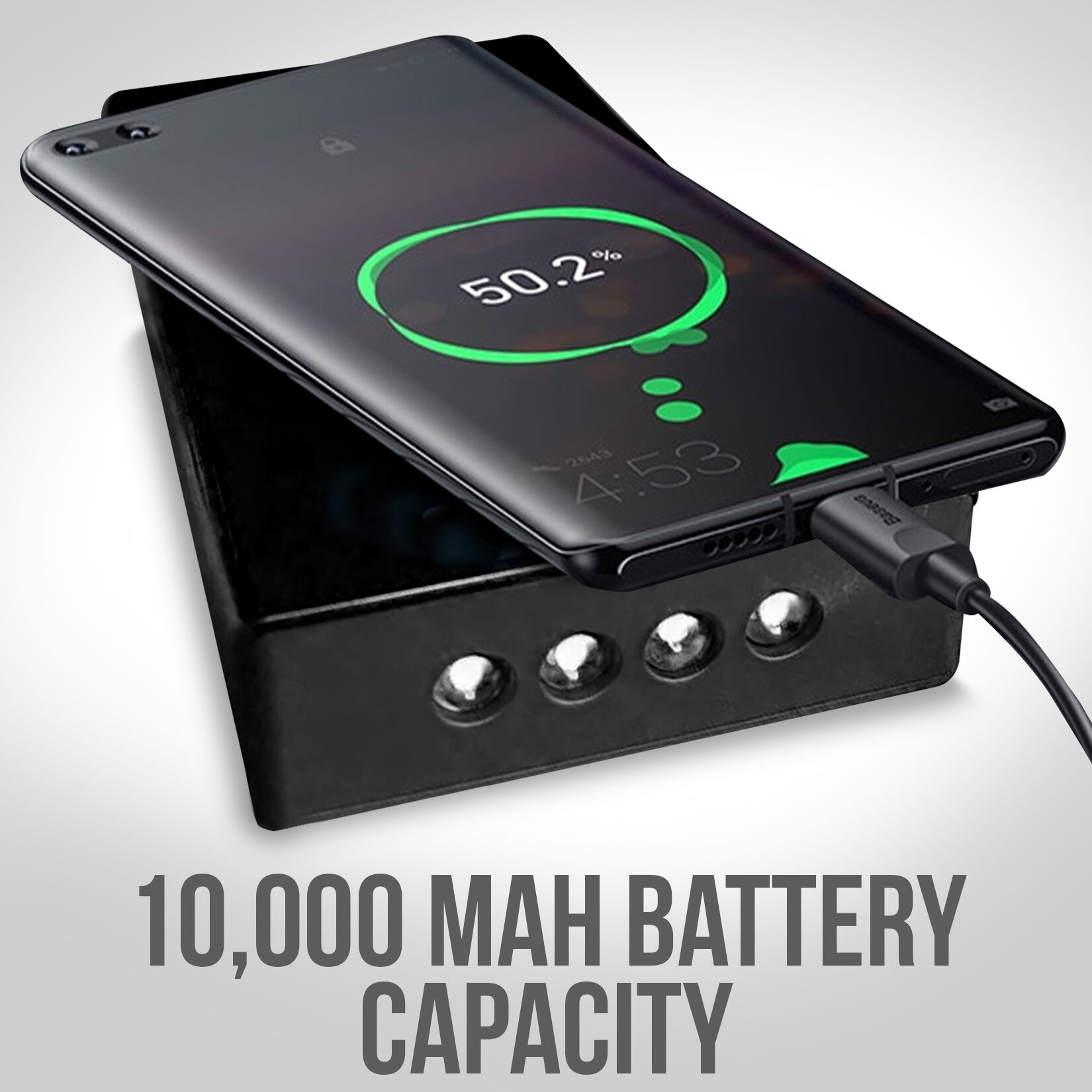 Organically driven Boost-R Jump Starter with 10.000 mAh Power Bank