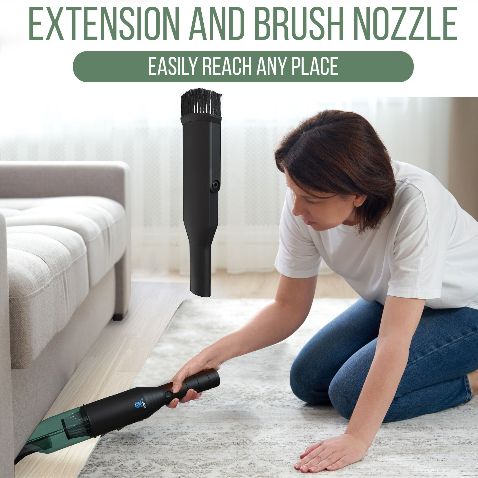 Organically driven Dust-R Portable Vacuum 120W suction power