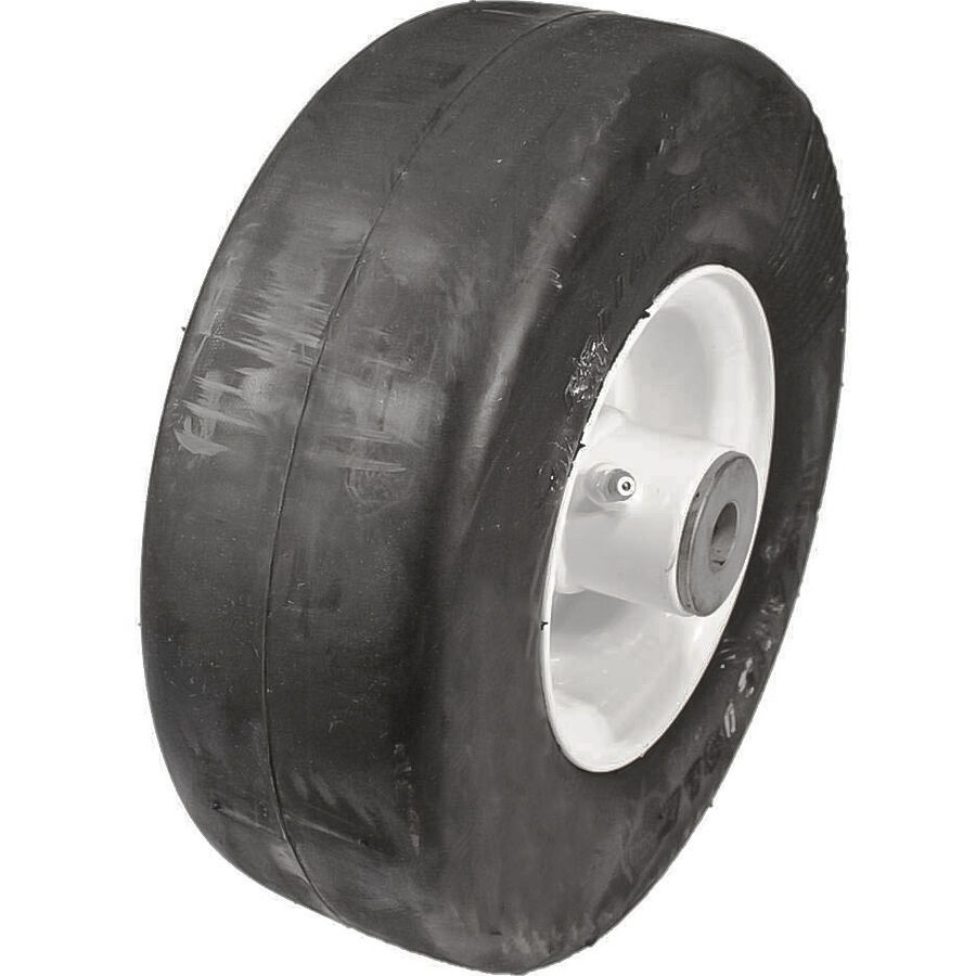 Carlisle Reliance Smooth 9X3.50-4 Solid White Tire and Wheel Assembly