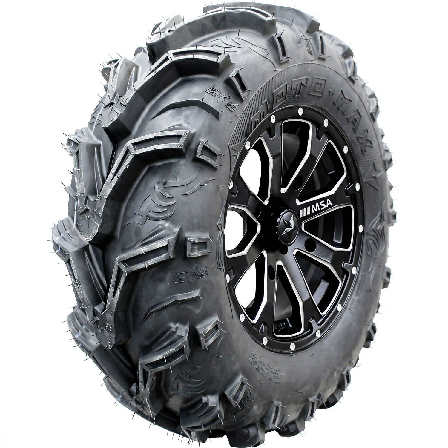 EFX Moto Max 27x10.00-14 70F 6 Ply 14x7 4 x 156 Black Eight Spoke