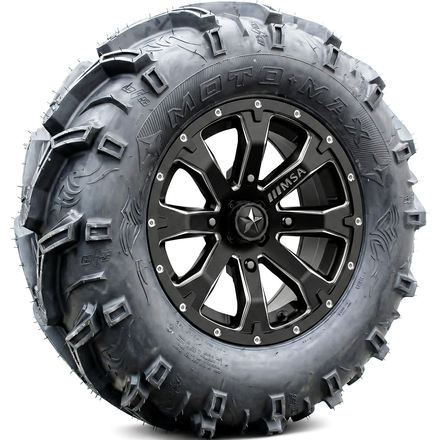 EFX Moto Max 27x10.00-14 70F 6 Ply 14x7 4 x 156 Black Eight Spoke