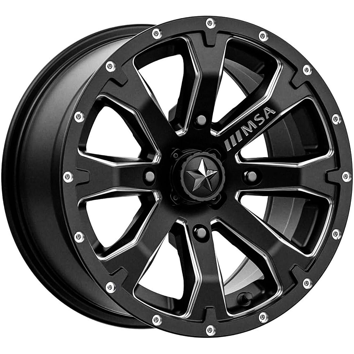 EFX Moto Max 27x10.00-14 70F 6 Ply 14x7 4 x 156 Black Eight Spoke