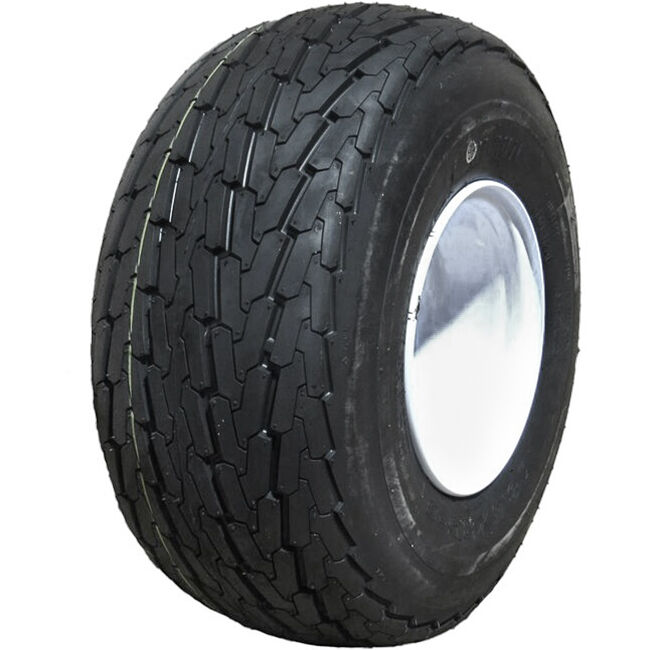 Hi-Run SU03 ST 20.5X8.00-10 E (10 Ply) 5 x 4.5 White Solid Trailer Tire and Wheel Assembly