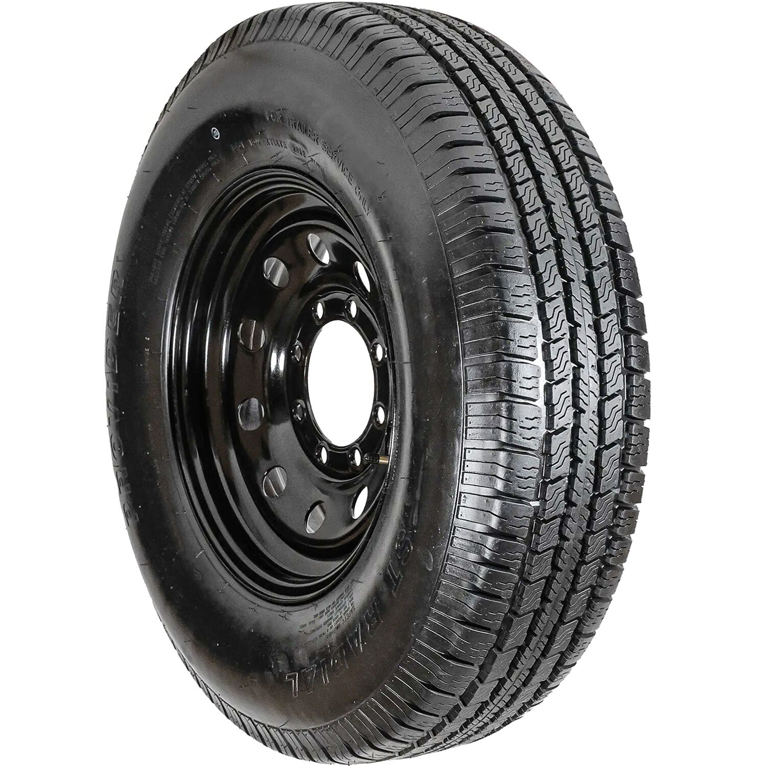 Provider Radial ST ST 235/80R16 124/120M E (10 Ply) 8 x 6.5 Modular Black Trailer Tire and Wheel Assembly