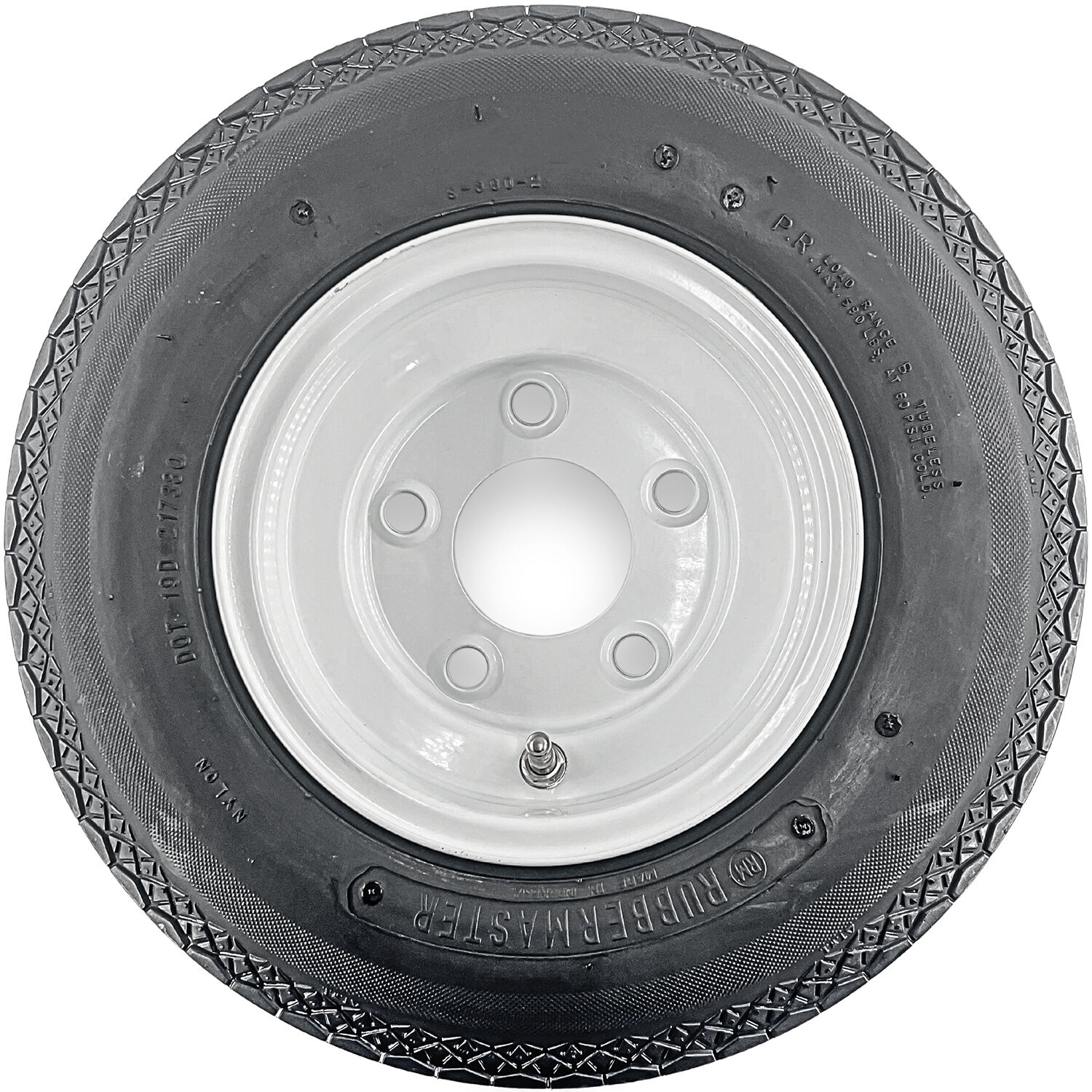 RubberMaster P819 ST 4.8-8 4.80-8 4.8X8 B 4 Ply 5 on 4.5 Stamped Assemblies