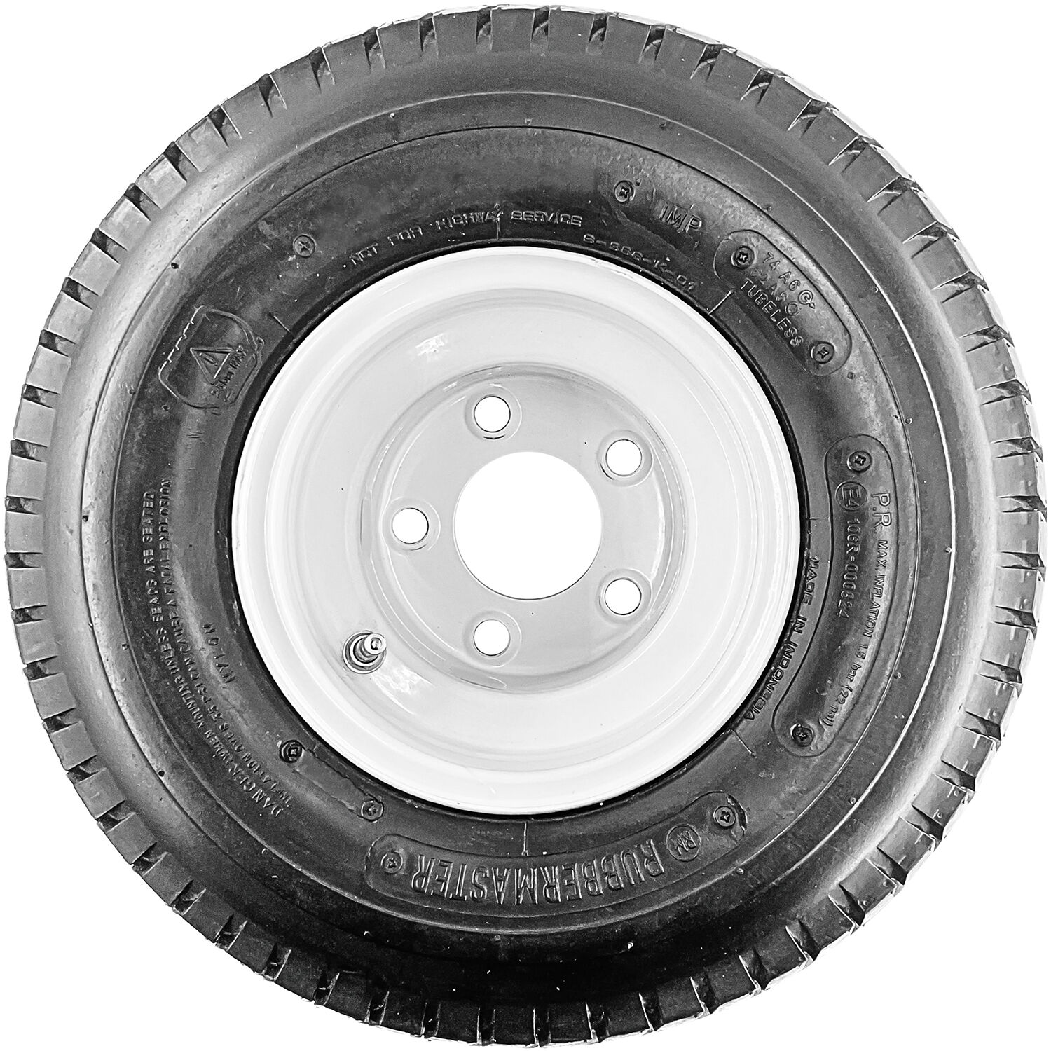 RubberMaster S366K 18X8.50-8 4 Ply 8x7 5x114.3 White Stamped