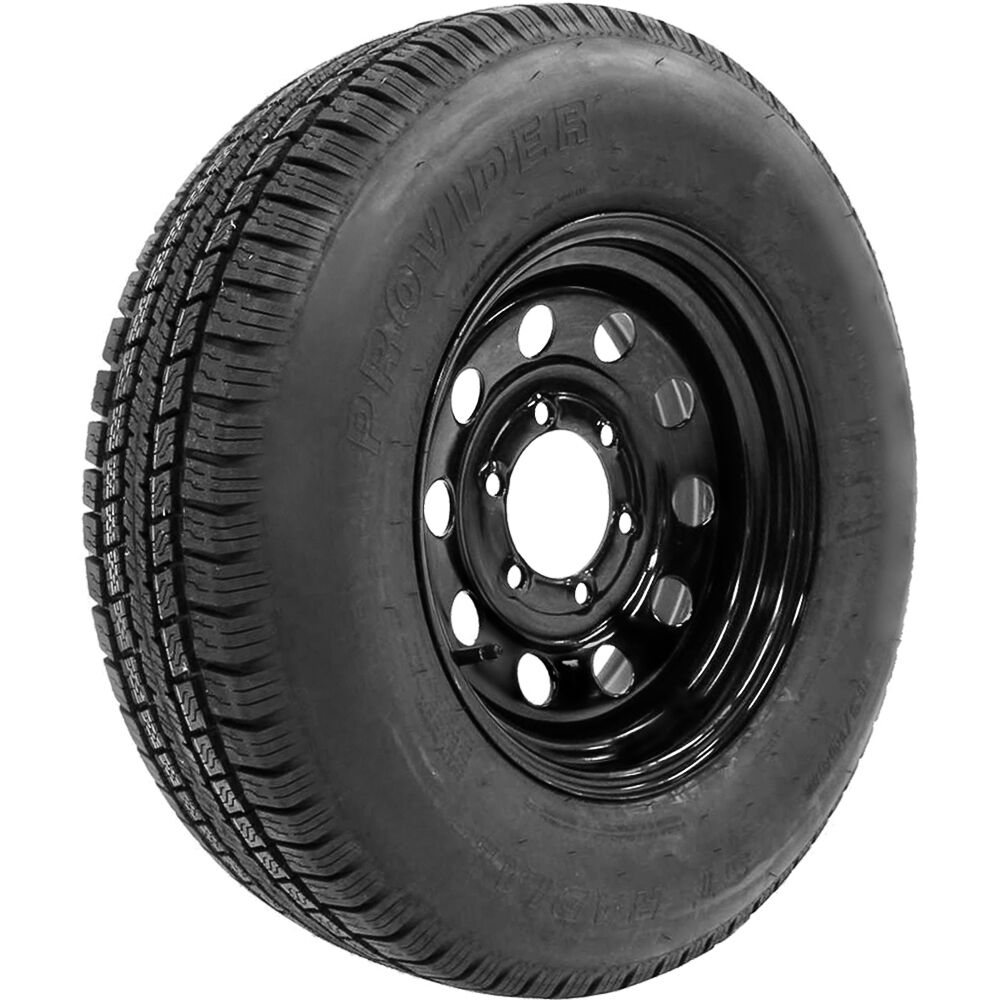 Taskmaster Provider ST ST 205/75R15 107M D (8 Ply) 5 x 4.5 Modular Black Tire and Wheel Assembly