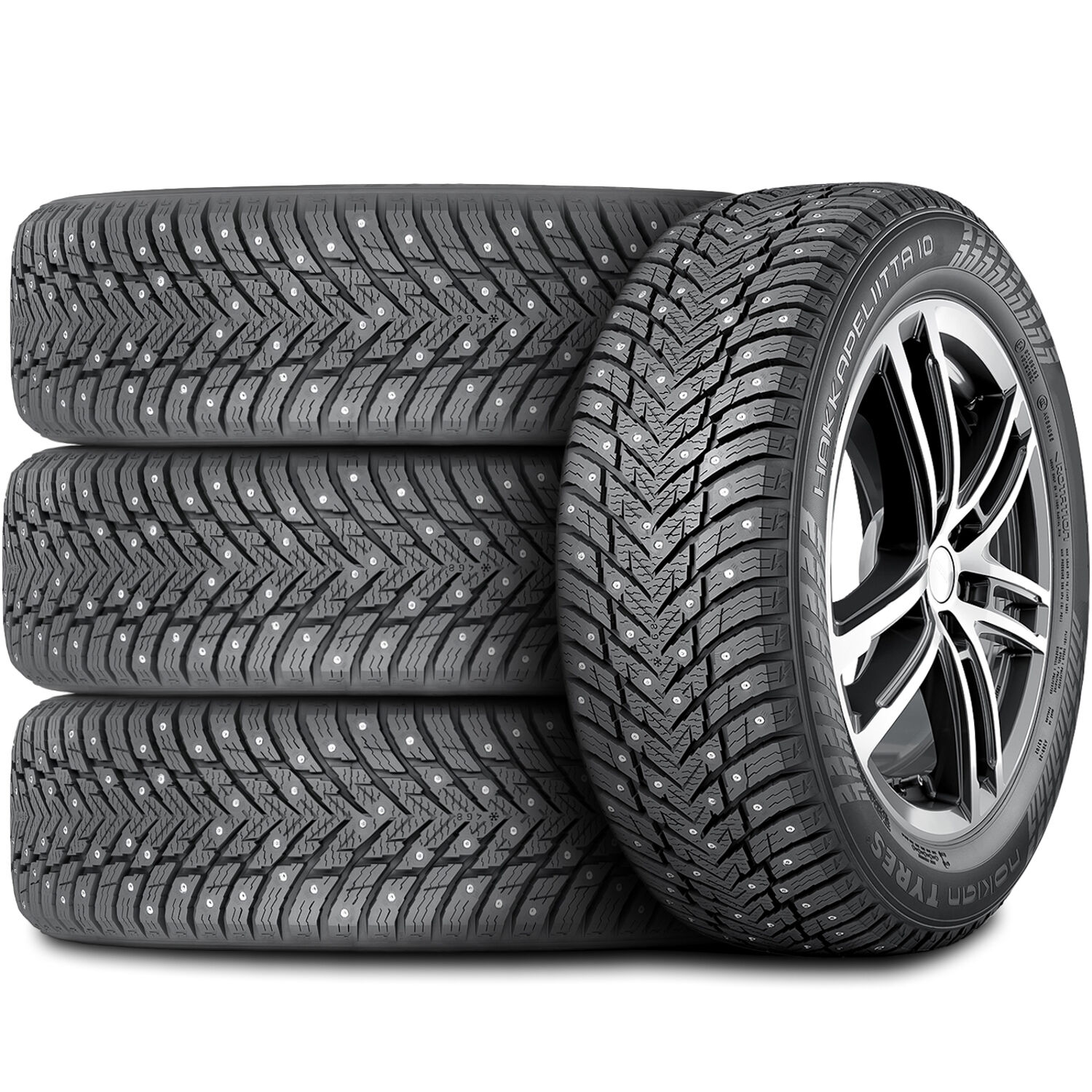Set Of 4 Nokian Tyres Hakkapeliitta 10 205/50R17 93T XL