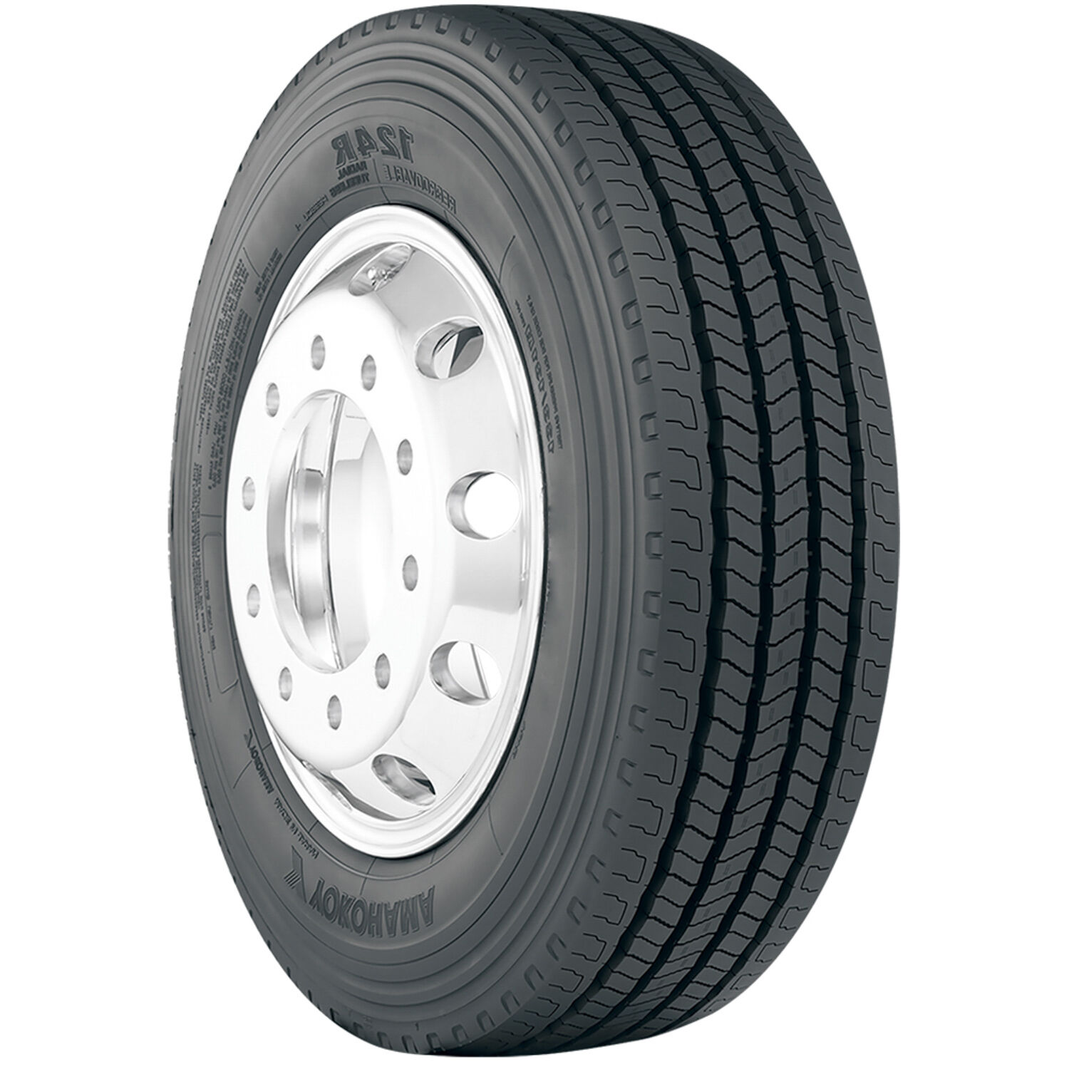 Set Of 4 Yokohama 124R 245/70R19.5 136/134M H (16 Ply)