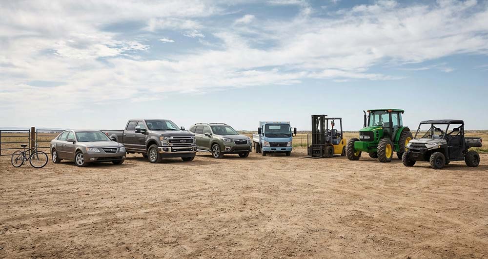 Different types of vehicles