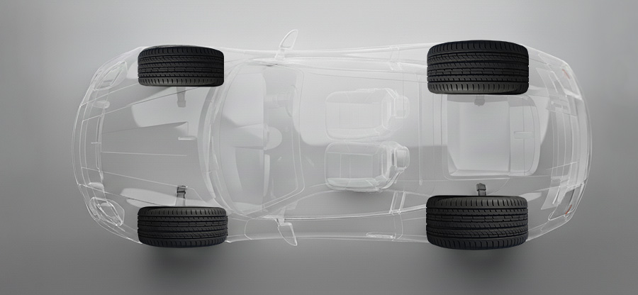 Different tire sizes on a car