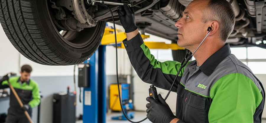 Using a Mechanic's Stethoscope