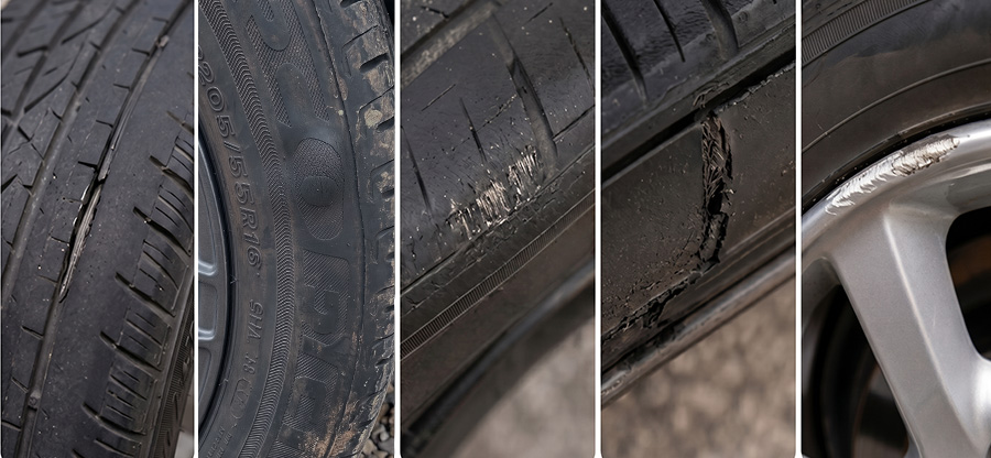 Different tire damage